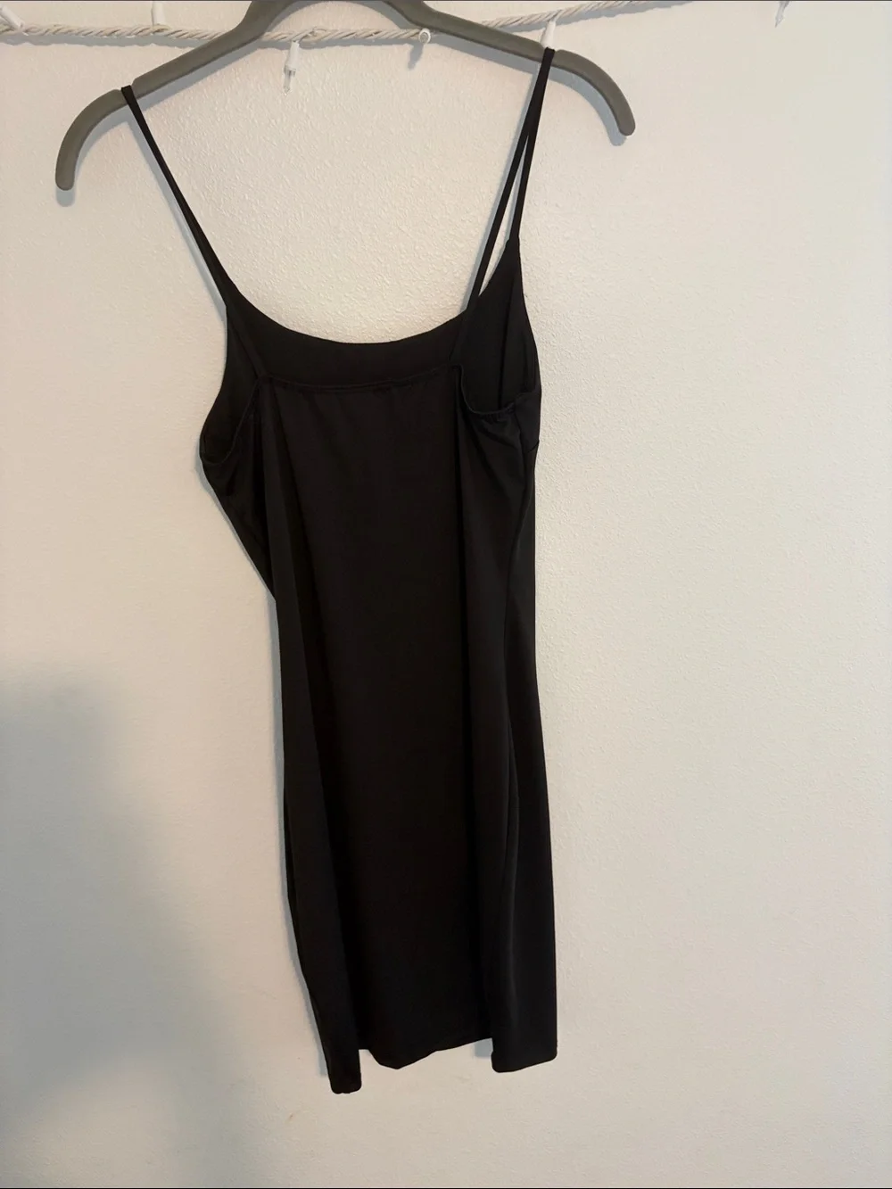 Classic Black Mini Slip Dress - Sleek Spaghetti Strap Design